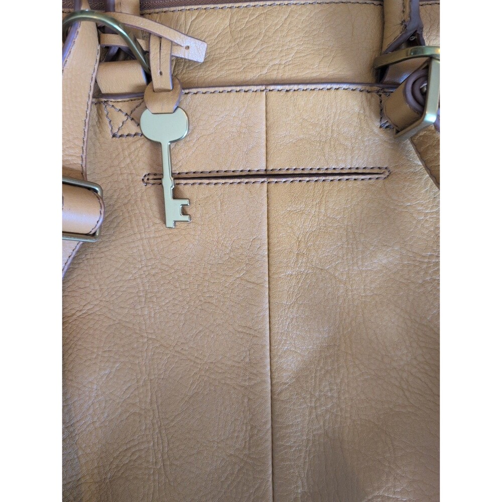 Fossil Parker Convertible Backpack Leather, Tan with Retro Wavy Stripes CUTE! - Picture 16 of 16